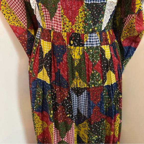 NWT DOEN Nicolette Countryside Patchwork Cotton Praire Maxi Dress sz M - Picture 13 of 15